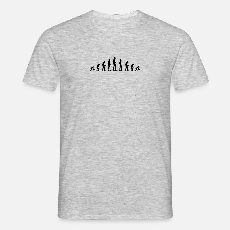 evolution - Männer T-Shirt - Grau meliert