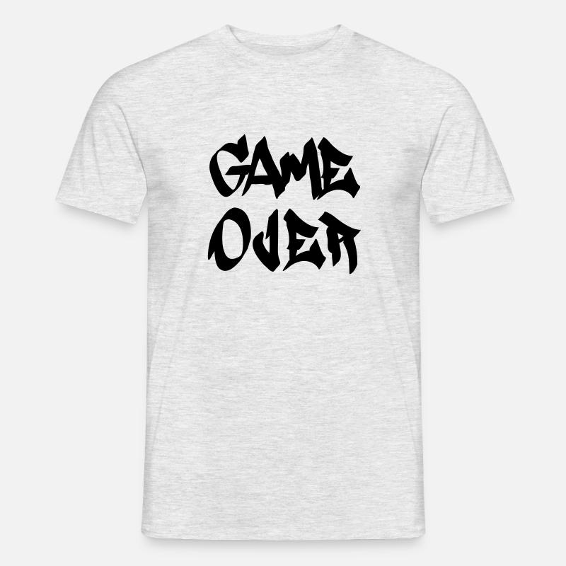 gameover - Männer T-Shirt - Grau meliert