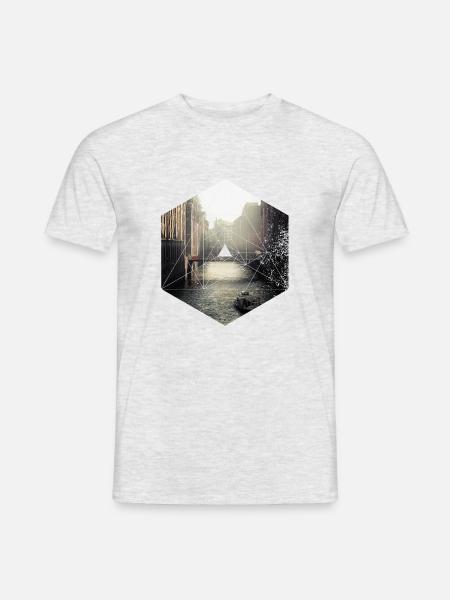 Feste Hamburg Romantik - Männer T-Shirt - Grau meliert