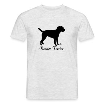 Border Terrier - Männer T-Shirt - Grau meliert - Vorne - AI Model Male 178 dark (178cm)