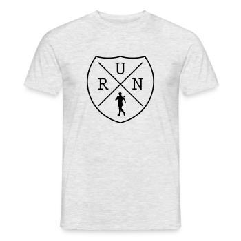 Course à pied marathon - T-shirt homme - gris chiné - Devant - AI Model Male 178 dark (178cm)