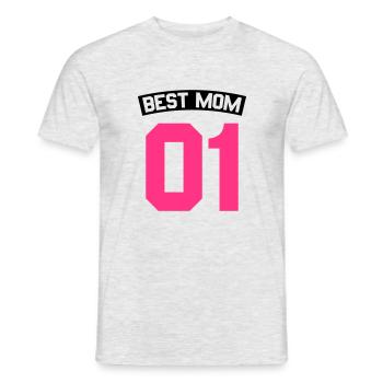 Best Mom - Männer T-Shirt - Grau meliert - Vorne - AI Model Male 178 dark (178cm)