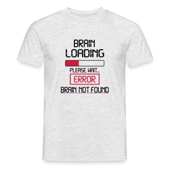 brain loading error - T-shirt homme - gris chiné - Devant - AI Model Male 178 dark (178cm)