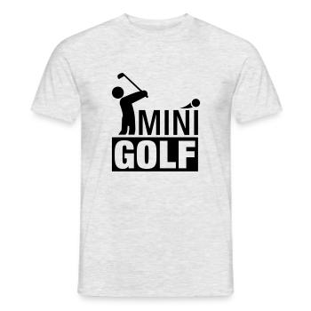 minigolf_2_f1 - T-shirt homme - gris chiné - Devant - AI Model Male 178 dark (178cm)