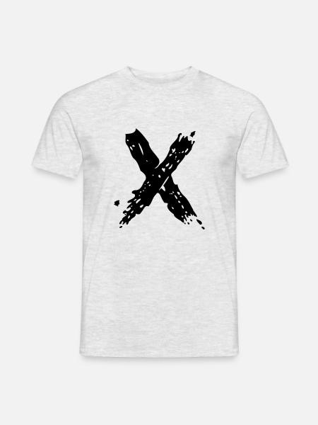 Letter X Brushstroke - Men's T-Shirt - heather grey