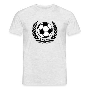 Football couronne etoile champion monde gagant - T-shirt homme - gris chiné - Devant - AI Model Male 178 dark (178cm)
