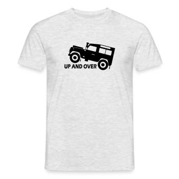 Up and Over Landy - Men's T-Shirt - heather grey - Front - AI Model Male 178 dark (178cm)
