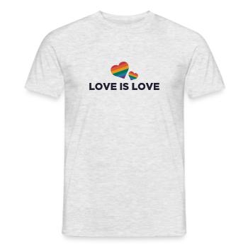 L'amour c'est l'amour - T-shirt homme - gris chiné - Devant - AI Model Male 178 dark (178cm)
