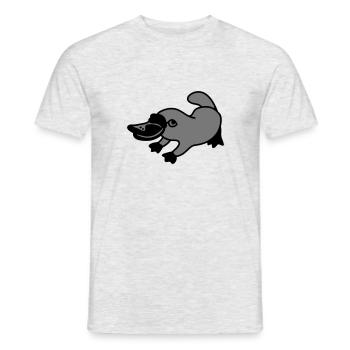 Schnabeltier - Männer T-Shirt - Grau meliert - Vorne - AI Model Male 178 dark (178cm)