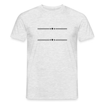2 star lines - Men's T-Shirt - heather grey - Front - AI Model Male 178 dark (178cm)