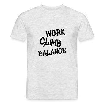 Klettern - Spruch für Kletterer - Männer T-Shirt - Grau meliert - Vorne - AI Model Male 178 dark (178cm)