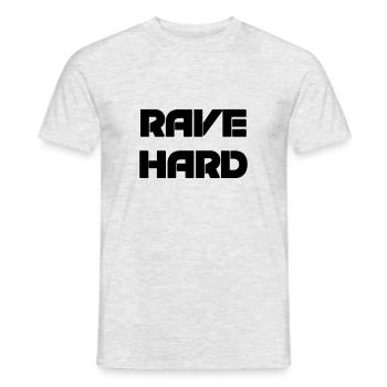 Rave Raver Techno - Männer T-Shirt - Grau meliert - Vorne - AI Model Male 178 dark (178cm)
