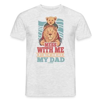 Father Papa Son Child Father's Day Gift - Men's T-Shirt - heather grey - Front - AI Model Male 178 dark (178cm)