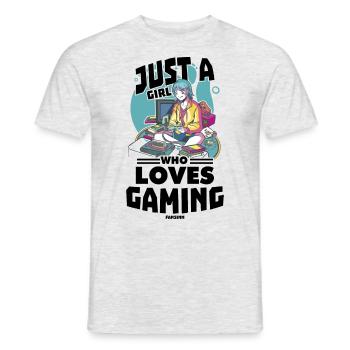 Game Nerd Game Console Gaming Play Gamepad - Men's T-Shirt - heather grey - Front - AI Model Male 178 dark (178cm)