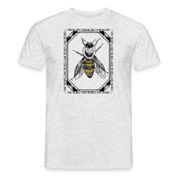 Sauvez les abeilles 3 - T-shirt homme - gris chiné - Devant - AI Model Male 178 dark (178cm)
