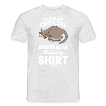 This Is My Official Australia Napping Shirt - Männer T-Shirt - Grau meliert - Vorne - AI Model Male 178 dark (178cm)