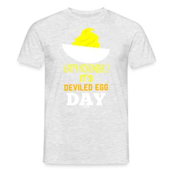 November Stuffed Eggs Day - Men's T-Shirt - heather grey - Front - AI Model Male 178 dark (178cm)