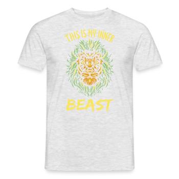 Drugs Hemp THC Lion Cannabis - Men's T-Shirt - heather grey - Front - AI Model Male 178 dark (178cm)