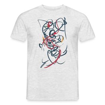 abstract - Men's T-Shirt - heather grey - Front - AI Model Male 178 dark (178cm)