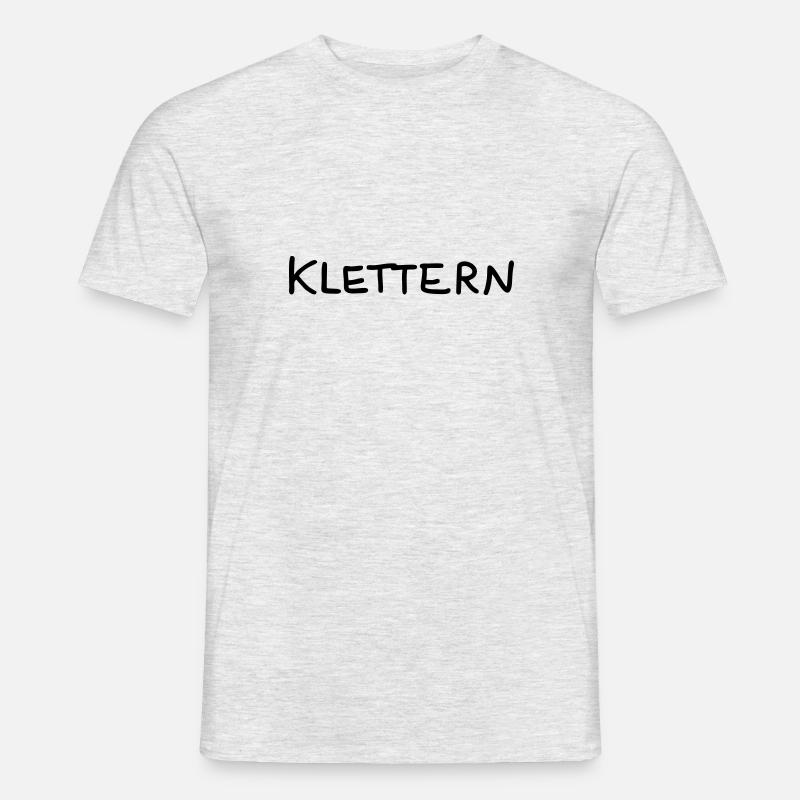 Klettern - Text - Männer T-Shirt - Grau meliert