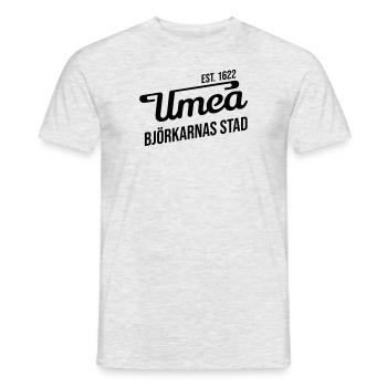 Umeå, Stadt der Birken - Männer T-Shirt - Grau meliert - Vorne - AI Model Male 178 dark (178cm)