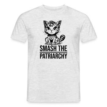Écrasez le patriarcat - T-shirt homme - gris chiné - Devant - AI Model Male 178 dark (178cm)