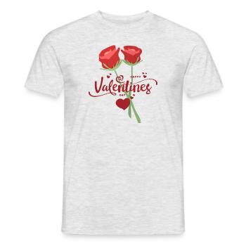 Valentine Loving - Men's T-Shirt - heather grey - Front - AI Model Male 178 dark (178cm)