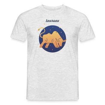 Taureau - T-shirt homme - gris chiné - Devant - AI Model Male 178 dark (178cm)