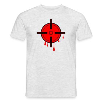 fadenkreuz 002 - Männer T-Shirt - Grau meliert - Vorne - AI Model Male 178 dark (178cm)