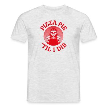 Pizza Pie Til I Die - Men's T-Shirt - heather grey - Front - AI Model Male 178 dark (178cm)