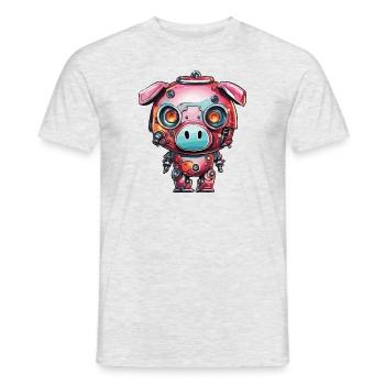 Robot Animal / AI / Mechanized Animals / Comic - Men's T-Shirt - heather grey - Front - AI Model Male 178 dark (178cm)