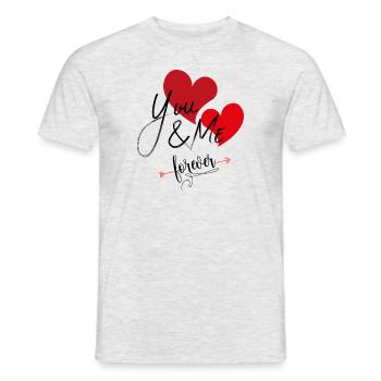 Toi et Moi pour Toujours... - T-shirt homme - gris chiné - Devant - AI Model Male 178 dark (178cm)