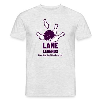 Bowling Lane Legends Bowling buddies Forever - Men's T-Shirt - heather grey - Front - AI Model Male 178 dark (178cm)