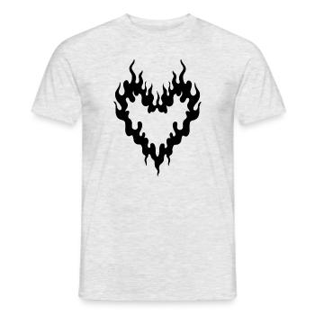 Herz - Männer T-Shirt - Grau meliert - Vorne - AI Model Male 178 dark (178cm)
