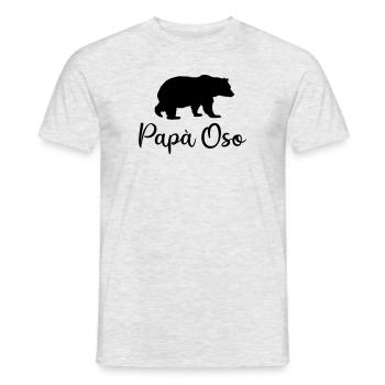 Daddy Father Bear Birthday Gift Funny Spain - Men's T-Shirt - heather grey - Front - AI Model Male 178 dark (178cm)