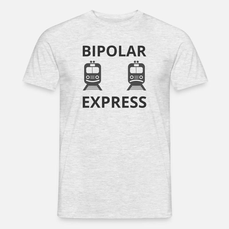 Bipolar Express - Männer T-Shirt - Grau meliert