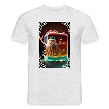 Gelee-Weihnachtsmann - Männer T-Shirt - Grau meliert - Vorne - AI Model Male 178 dark (178cm)