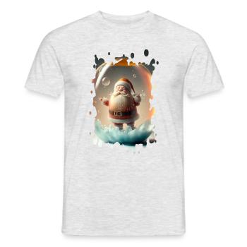 Gelee-Weihnachtsmann - Männer T-Shirt - Grau meliert - Vorne - AI Model Male 178 dark (178cm)