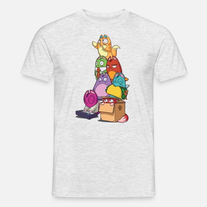 Lost Kitties Squad Goals Turm Multicolor - Männer T-Shirt - Grau meliert