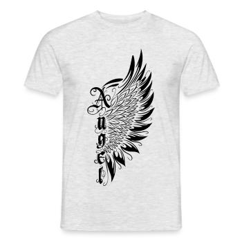 Wing Angel Wing Angel - Men's T-Shirt - heather grey - Front - AI Model Male 178 dark (178cm)