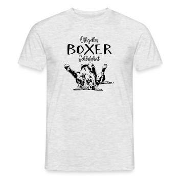 Boxer Officiel Chemise de Couchage Chien Wilsigns - T-shirt homme - gris chiné - Devant - AI Model Male 178 dark (178cm)