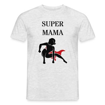 super maman - Meilleure maman du monde - T-shirt homme - gris chiné - Devant - AI Model Male 178 dark (178cm)