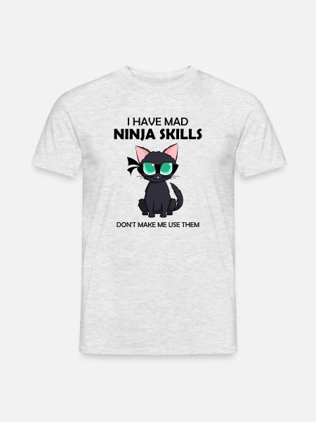 Ninja Warrior - Ich habe verrückte Ninja-Fähigkeiten - Männer T-Shirt - Grau meliert