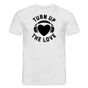 LA MUSIQUE EST L'AMOUR - T-shirt homme - gris chiné - Devant - AI Model Male 178 dark (178cm)