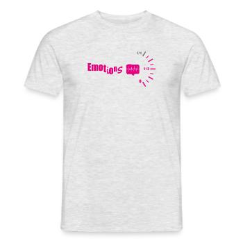 Emotionen heizen an - Männer T-Shirt - Grau meliert - Vorne - AI Model Male 178 dark (178cm)