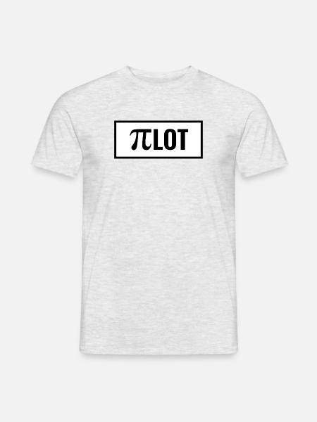 PILOT - PRIMZAHL PI - Männer T-Shirt - Grau meliert