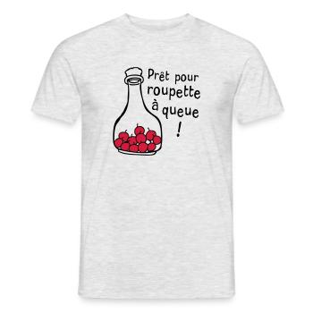 roupette tail - Men's T-Shirt - heather grey - Front - AI Model Male 178 dark (178cm)