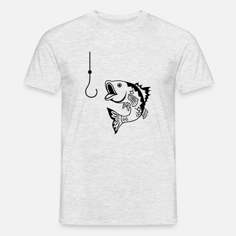 Fisch - Männer T-Shirt - Grau meliert