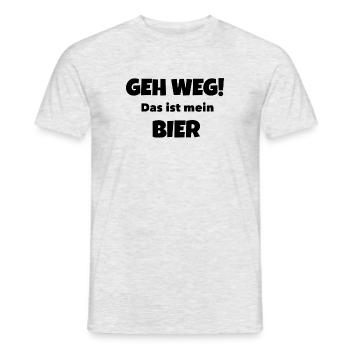 Mein Bier! - Männer T-Shirt - Grau meliert - Vorne - AI Model Male 178 dark (178cm)