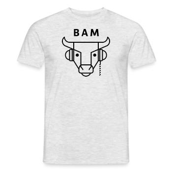 BAM - Boite A Meuh - T-shirt homme - gris chiné - Devant - AI Model Male 178 dark (178cm)